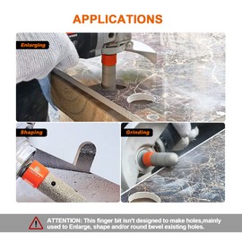 Diamond Finger Milling Bits,BRSCHNITT 4/5 Inch 20mm Dry Core Drill Bit with 5/8-11 Thread for Enlarging Shaping Existing Holes of Porcelain Tile Ceramic Marble Granite Countertop