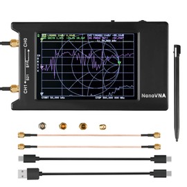 Dearsee NanoVNA-H4 50KHz-1.5GHz Antenna Network Analyzer 4.0 Inch LCD Vector Network Analyzer Antenna Analyzer Short Wave MF HF VHF UHF Antenna Analyzer Standing Wave Antenna Analyzer Measuring S