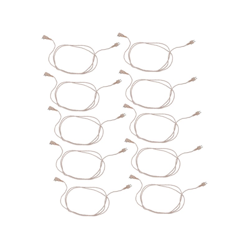10Pcs 2pin Hearing Aid Cable High Temperature Resistance PVC Reliable