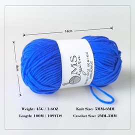 Crochet Acrylic Yarn Orange Color 436 Yards, 4 Pack 45g/1.6oz Each, Soft Yarn for Crocheting & Knitting DIY Craft