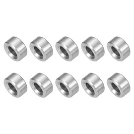 sourcing map 10 Pcs Stainless Steel Spacers, 4mm ID x 8mm OD x 4mmL 304 Stainless Steel Bushing Screw Standoff Unthreaded Round Spacer for 3/16" or M4 Screws Bolts Nuts