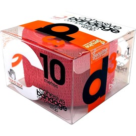 d3 d3 Cohesive Bandage Compression Football Sock Tape Shinguard Wrap 50mm x 10m (Red, 1 Roll) - Physio Fitness Gym Sports Wrist Ankle Injury Support Strapping Pet & Vet Wrap Cats, Dogs, Horses