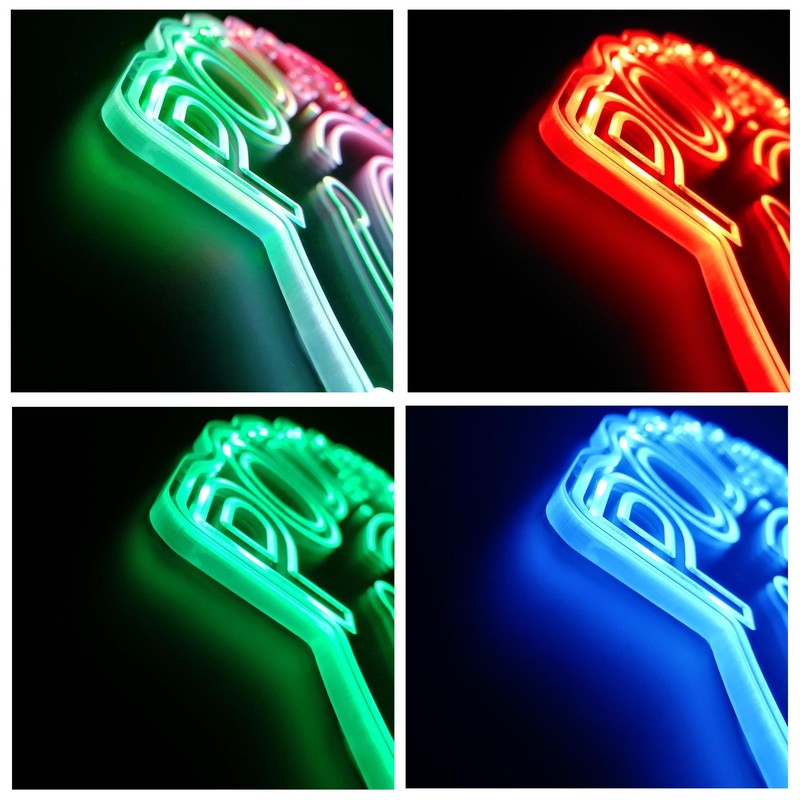 ADVPRO Podcast Microphone DND RGB Dynamic Glam LED Sign -