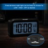 Peakeep Night Light Digital Alarm Clock Battery Operated with Indoor
