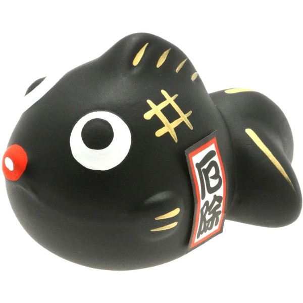 Kotobuki Kingyo Black Goldfish Lucky Collectible Figure Warding Off Bad