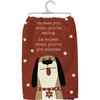 2 Piece Dog Themed Christmas Kitchen Towel Bundle, He Knows