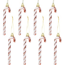 14 cm Glitter Christmas Tree Decoration Rose Gold Candy Cane Pendants Pack of 8 Christmas Tree Decorations Candy Cane Christmas Decoration Christmas Tree Decoration Christmas
