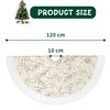 Christmas Tree Skirt, 47 Inch (120cm) Extra Wide White Plush