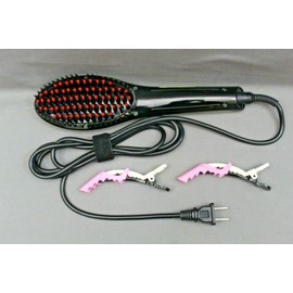 EQOBA Thermal Hair Straighter Brush Anti-Static Ceramic Heating Detangling NEW