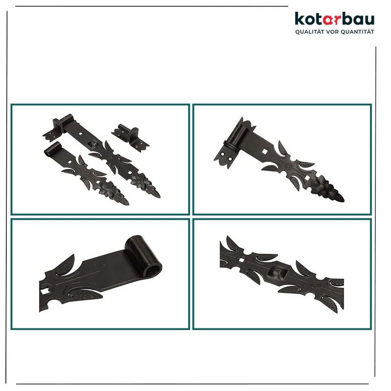 KOTARBAU® Shutter Hinge Wrought Iron with Brackets 300 mm Door