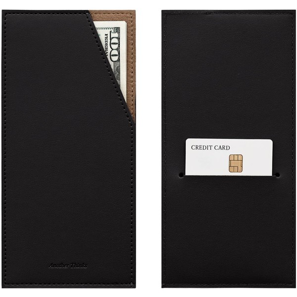 carrotez PU Leather Card and Cash Envelope for Travel and