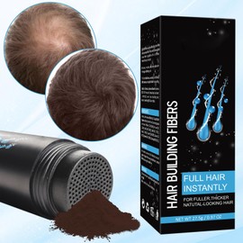 Streuhaar zur Haarverdichtung, Hair Fibers Streuhaar Männer Frauen bei Haarausfall, Faser-Haarpulver zum Sofortigen für Haarausfall und lichtem Haar, 27.5g (Dunkelbraun)