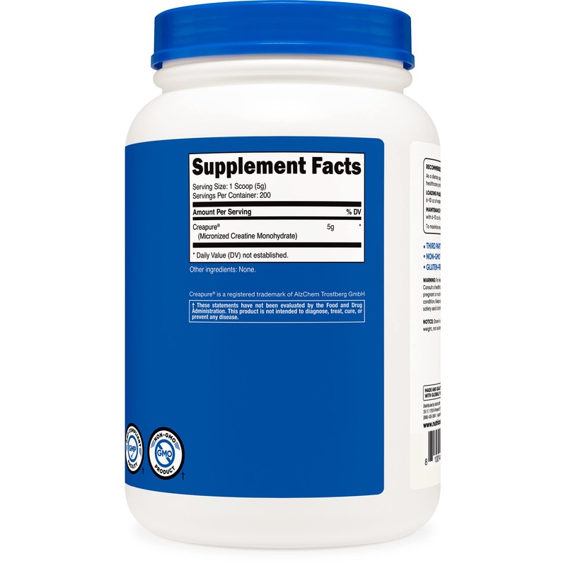 Nutricost Creapure® Creatine Monohydrate Powder 1KG