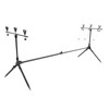 HUIOP Fishing Rod Holder, Adjustable Retractable, Aluminum, Black, Deck Mount,
