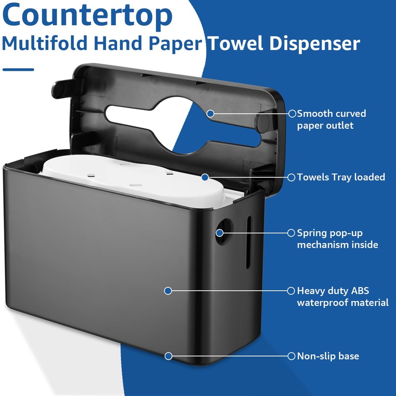 Paper Towel Dispenser Countertop (5857X-Black)