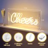 Cheers Neon Sign, USB LED Desk Lightbox Cheers Sign with