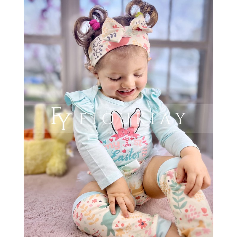 Conjunto de 4 piezas de ropa de conejo de Pascua