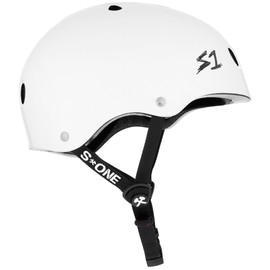 S1 Lifer Helmet for Skateboarding, BMX, and Roller Skating - EPS Fusion Foam, CPSC & ASTM Certified - White Gloss Medium (54.6 cm)