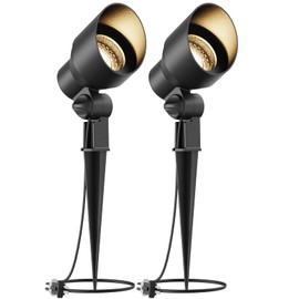 MALIBU 20W Landscape Lighting Outdoor Landscape Spotlights Low Voltage 12V AC Warm White Lighting 145Lumen Waterproof for Driveway Yard Lawn Patio Walls Trees 2Pack 8301-9604