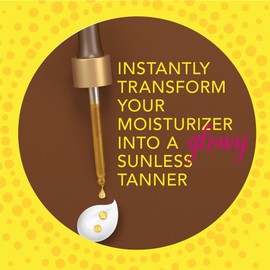 Jergens Natural Glow Instant Sun Drops, Sunless Tanning for Face and Body, Instant Sun Bronzing Drops, Oil Free, 1 Fl Oz