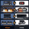 Nilight 8PCS Led Strobe Lights with Controller 12V 24V Sync