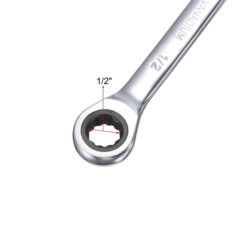 sourcing map 1/2 Inch Ratcheting Combination Wrench SAE 72 Teeth