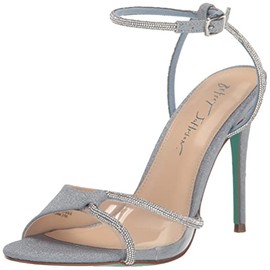 Betsey Johnson Vera Sandalias de tacón para mujer, Azul/claro, 26 cm