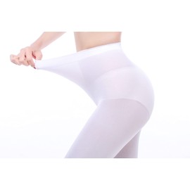 EVERSWE Women's 80 Den Soft Opaque Tights, Women's Tights (XX-3XL, White)