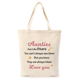 Auntie Gifts from Nephew,Special Aunty Birthday Gifts for Auntie Presents Best Aunties Christmas Mothers Day Aunt Presents Ideas for Women Aunt Tote Bag Shopping Bag Aunts Gift from Niece Nephew