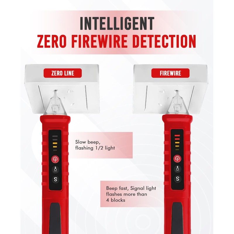 NEW LEADER Voltage Tester Pen, Adjustable Sensitivity NCV Volt Stick,