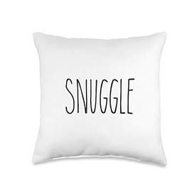 SNUGGLE, Rae Inspired Text Dunn, Relax, Chill, Enjoy Throw Pillow