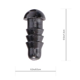 Healifty 100PCS Plastic Safety Eyes with Washers Craft Doll Eyes Black Safety Eyes for Amigurumi Puppet Animal Teddy Bear DIY Plush Animal Making Accessories 5MM