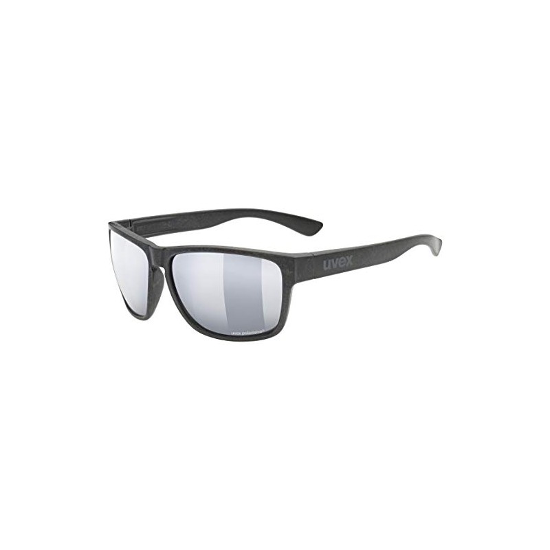 Uvex Unisex Lgl Ocean P Sunglasses, Black mat/silver-silver