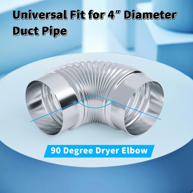 Air Jade 2 Pcs 90 Degree Dryer Vent Elbow, 4"