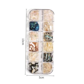 TOVINANNA 12-Color Mixed Nail Art Stickers Set Shell Decals for Women Creative Manicure Decorations DIY Nail Ornaments for Home Use