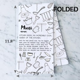 LEVLO Mimi Kitchen Towel Mimi Grandma Gifts Mimi Gift Grandma Kitchen Gift Mimi Tea Dish Towel Housewarming Gift (mimi noun towel 2uk)