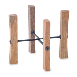 POSH LIVING Folding Pot Stand, Natural, Size (W x D x H): 7.3 x 7.3 x 0.7 inches (18.5 x 18.5 x 15 x 15 x 41358 cm)