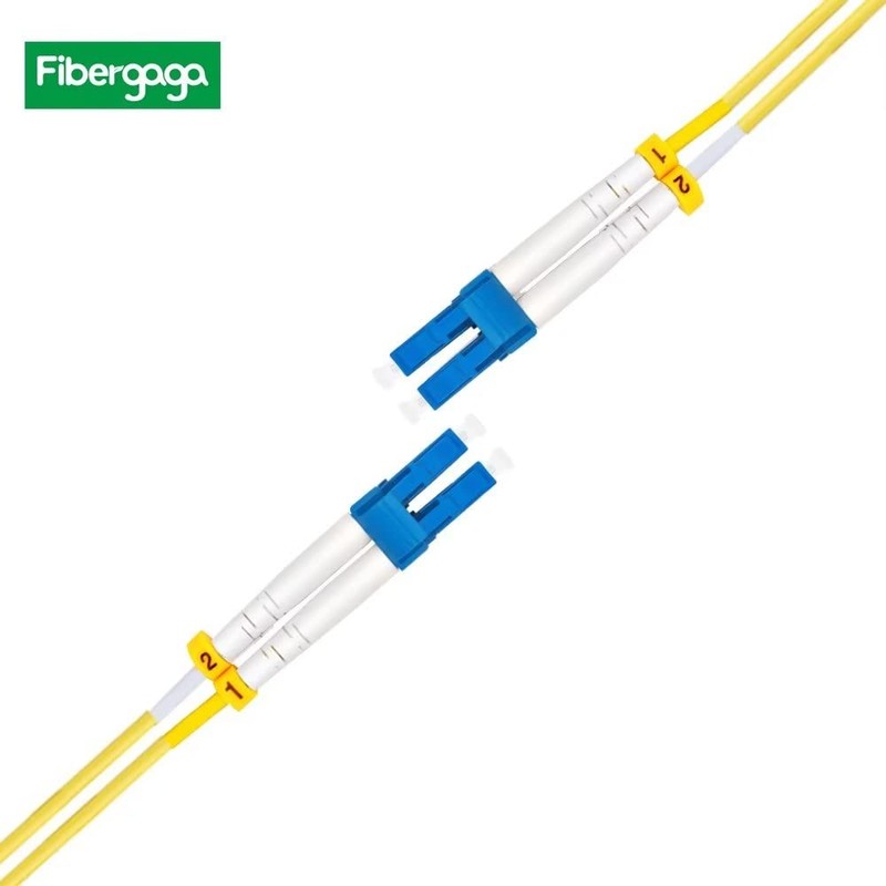 Fibergaga-25m(82ft) OS2 LC/UPC to LC/UPC Fiber Patch Cable Multimode Duplex