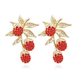 Sparkle Designer Novetly Fuit 3D Lemon Pineapple Cherry Stawberry Earrings for Women,Cute Enamel Funny Kawaii Chic Statement Funky Unique Fashion Vacation Summer Hawaiian Beachy Jewelry
