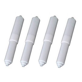 Colorsheng Fit-All Style White Toilet Paper Roller Replacement/Plastic-Spring Loaded (Pack of 4)