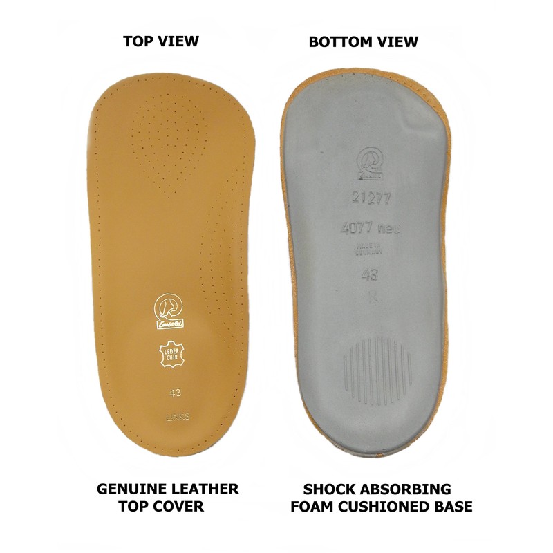 Cushioned Dress Sport Orthotic Semi-Rigid Arch Support Shoe Insert
