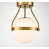 HOLKIRT Modern Light Fixture,Mid Century Semi Flush Mount Ceiling Light,Kitchen