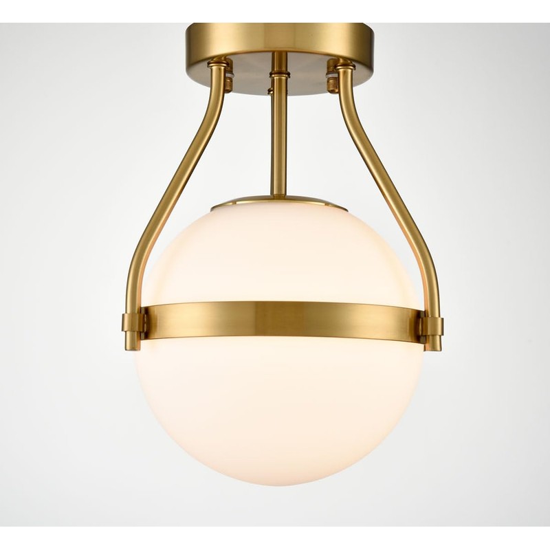 HOLKIRT Modern Light Fixture,Mid Century Semi Flush Mount Ceiling Light,Kitchen