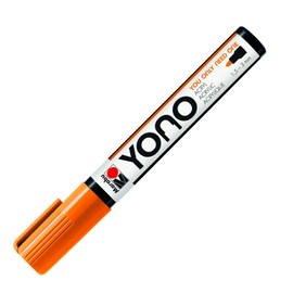 Marabu 12400103324 12400103324-YONO Marker, NEON-ORANGE 324, versatile acrylic pen with Japanese bullet tip, water-based, non-fading and waterproof, for almost all surfaces, 1.5-3 mm