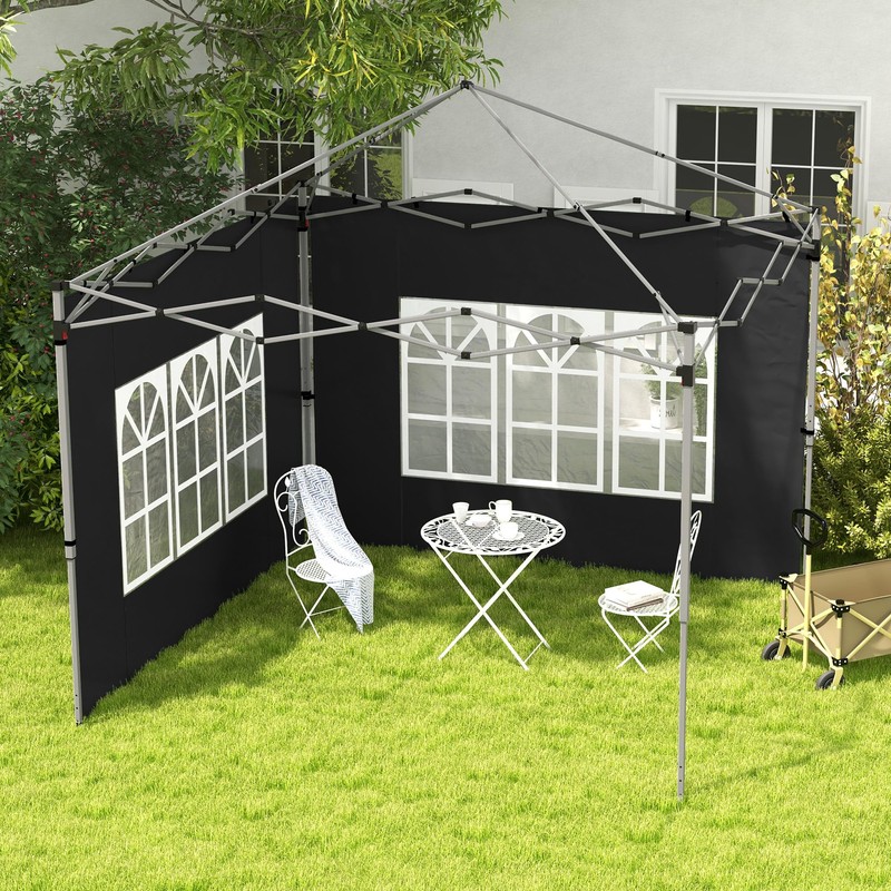 Outsunny Gazebo Side Panels with Window for 3x3(m) or 3x4m