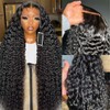 Nervoss 34Inch Deep Wave Lace Front Wigs Human Hair 200%