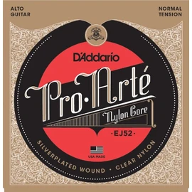 D'Addario | Pro-Arte Polished Basses | Cuerdas para Guitarra Clásica | Tensión Normal | Plata Sobre Nylon, Agudos de Nylon | EJ52