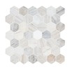 MSI Angora Polished 2' Hexagon Marble Mosaic Tile for Kitchen,