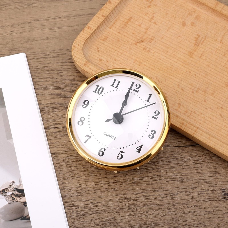 BTFO 3-1/8 Inch Round Clock Insert, Mini Quartz Movement Clock