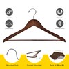 Quality Wooden Hangers - Slightly Curved Hanger 10 Pack Sets